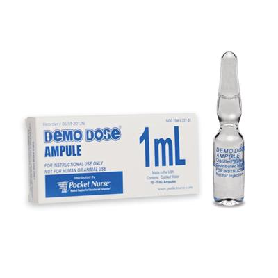 DEMO DOSE CLEAR AMPULES 1ml (pack of 100)