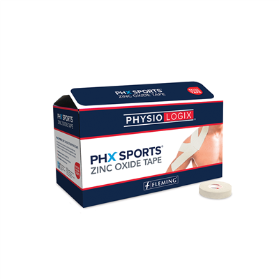 PHYSIOLOGIX PHX ZINC OXIDE TAPE 3.8CM X 9M - WHITE - 32 PER BOX