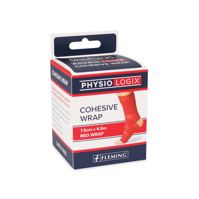 PHYSIOLOGIX COHESIVE WRAP RED 7.5CM x 4.5M