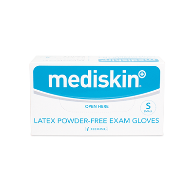 MEDISKIN LATEX GLOVES POWDERFREE SMALL (100's)