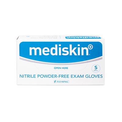 MEDISKIN NITRILE GLOVES POWDERFREE SMALL (100's)