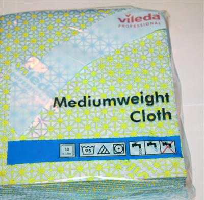 VILEDA MEDIUM WEIGHT CLOTHS YELLOW (10'S)