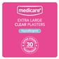 MEDICARE EXTRA LARGE TRANSPARENT PLASTERS 30'S (DISPLAY OF 10)