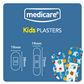 MEDICARE WATERPROOF KIDS PLASTERS 30`S (FUN SPACESHIP) (DISPLAY OF 10)